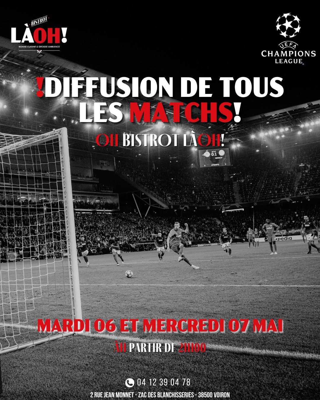 Champions League en Direct au Bistrot LÀOH!